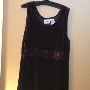 Vintage 90s Purple velvet full length gown